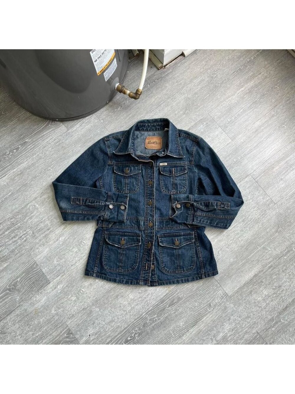 Navy Blue Vintage Levi’s Strauss Slightly Faded Button-Up Denim / Jean Jacket